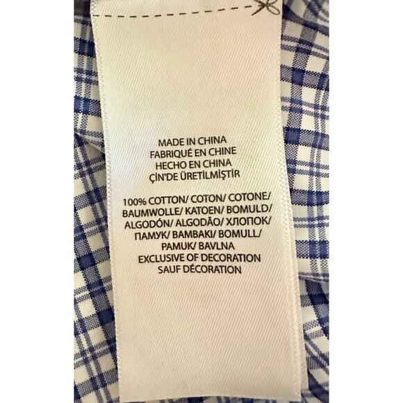 Ralph Lauren Mens Shirt Button Up Plaid Size M Blue Pony 100% Cotton - Picture 10 of 12